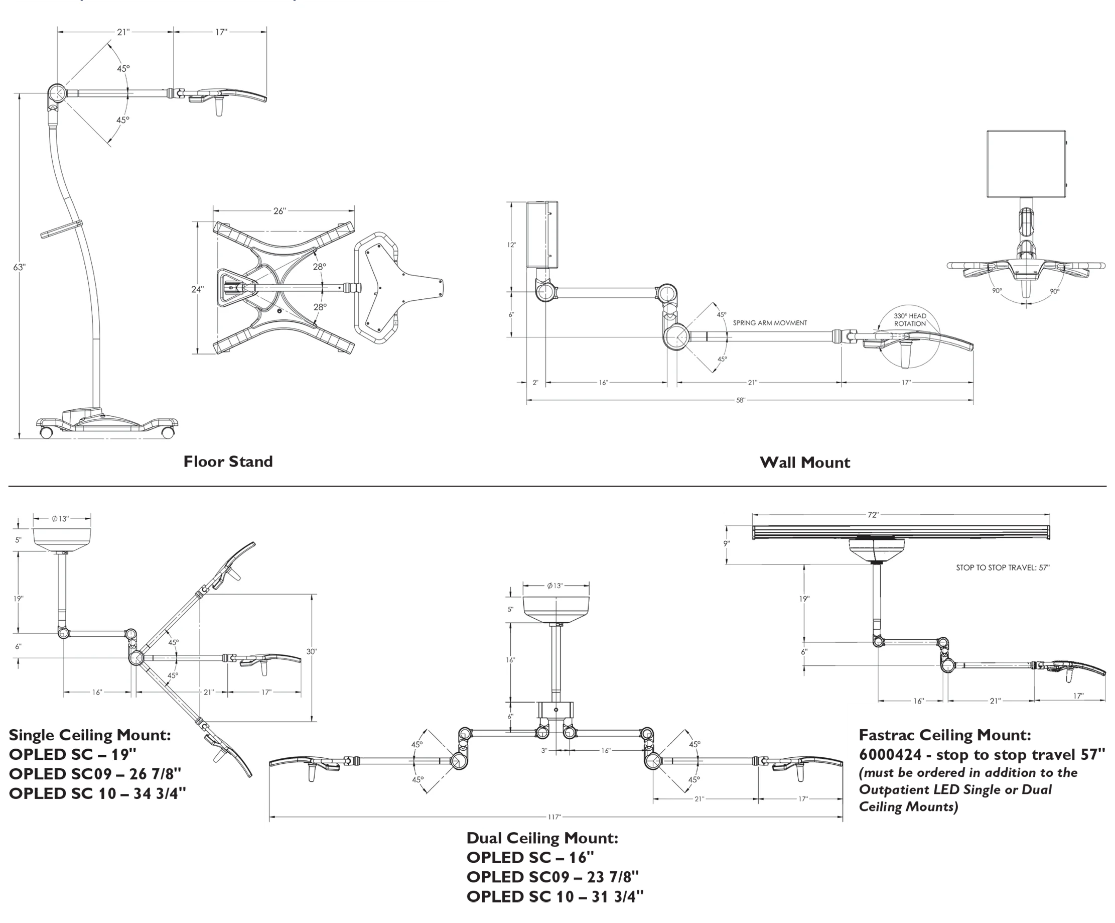 OPLED Product Spec Drawings